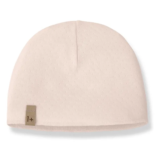 Bonnet Pointelle Elise | Beige rosé
