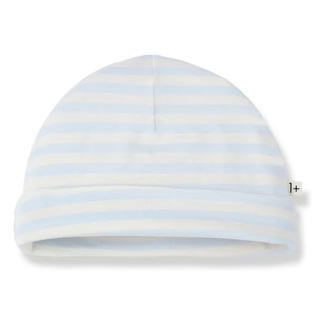 Striped Gio Beanie | Pale blue