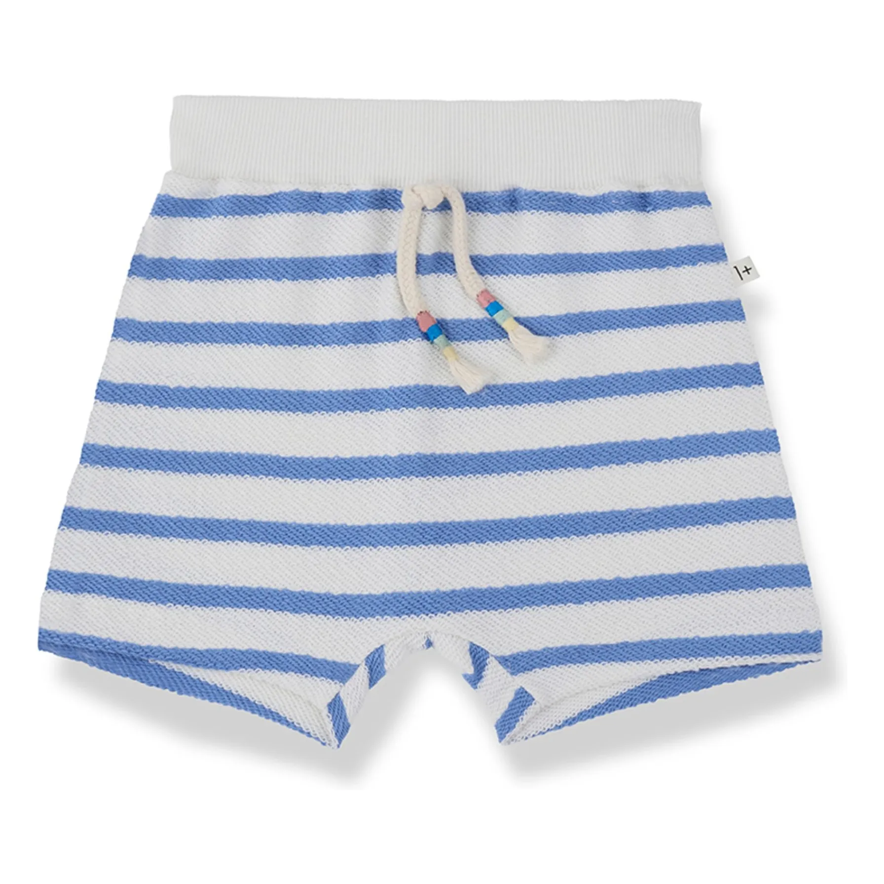 1+ In The Family Light Blue Montgri Striped Shorts