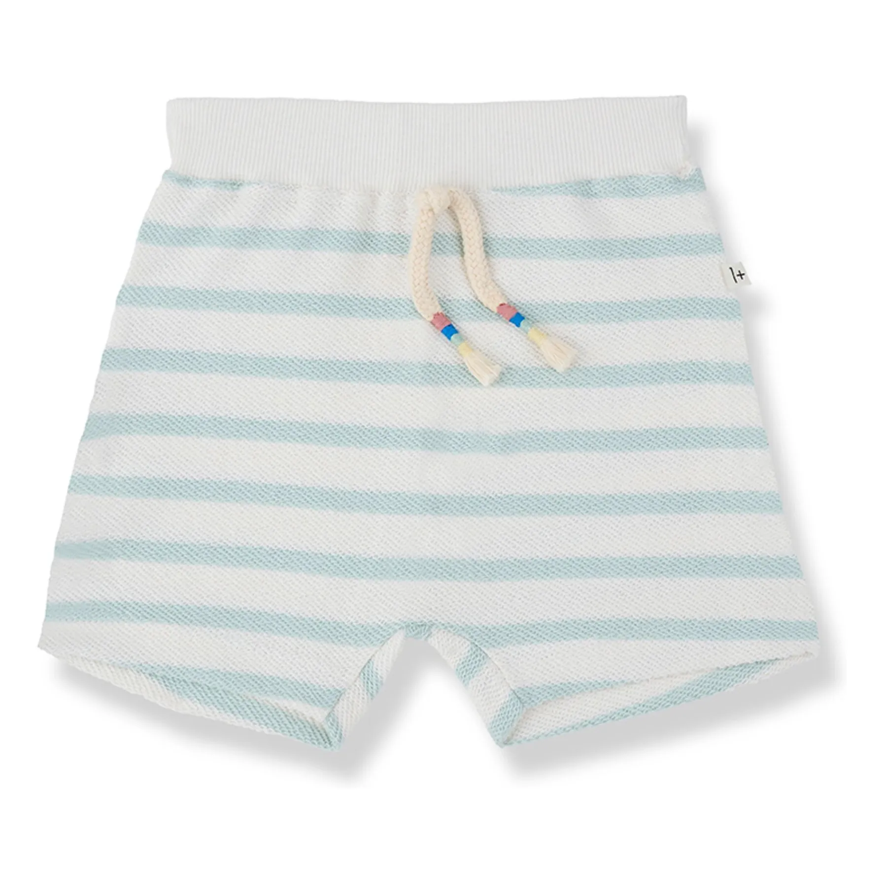 1+ In The Family Almond Green Montgri Striped Shorts