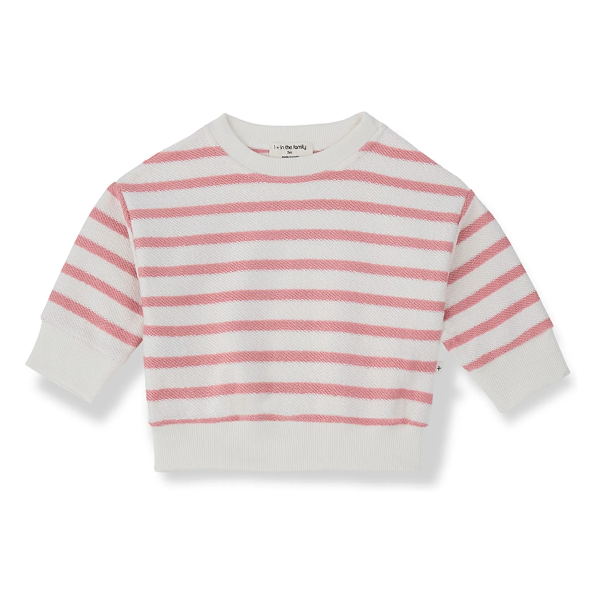 1+ In The Family Blush Striped Marroig Sweatshirt