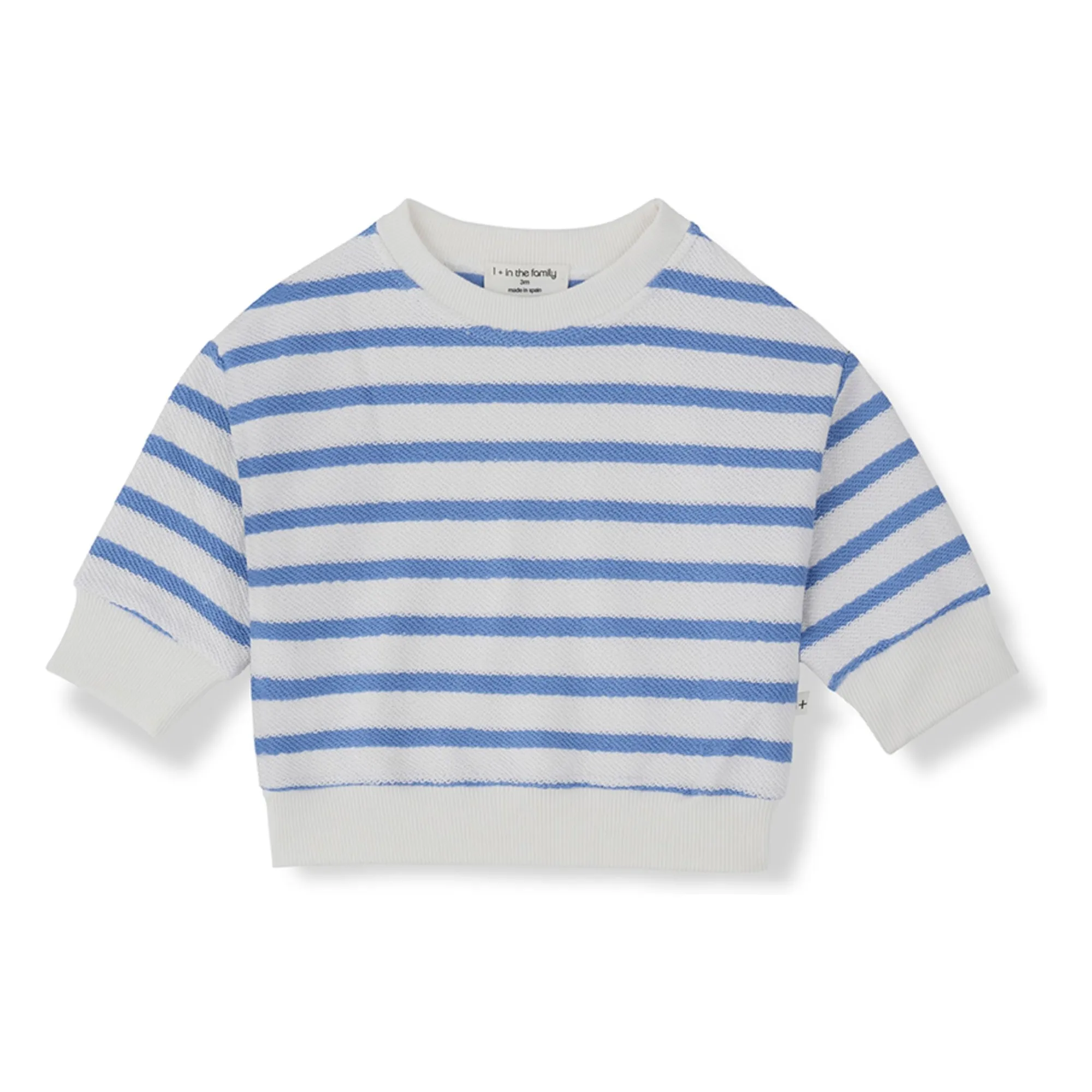 1+ In The Family Light Blue Striped Marroig Sweatshirt