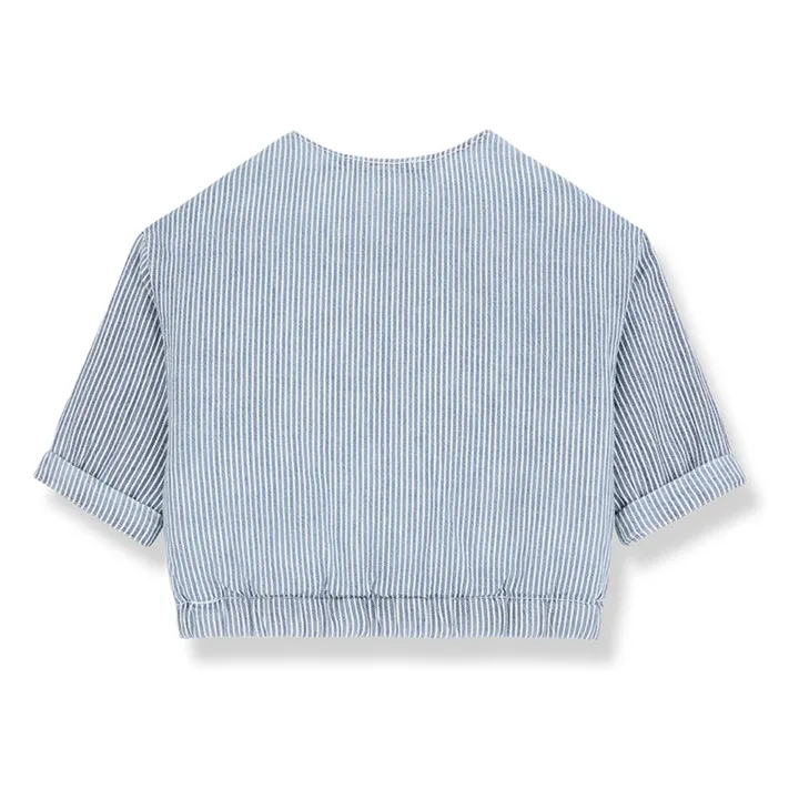 Chaqueta vaquera de rayas Algaida Algodón orgánico | Azul Claro- Imagen del producto n°1