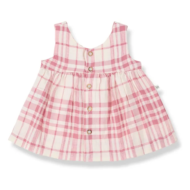 Robe Aranella Carreaux Lin | Blush