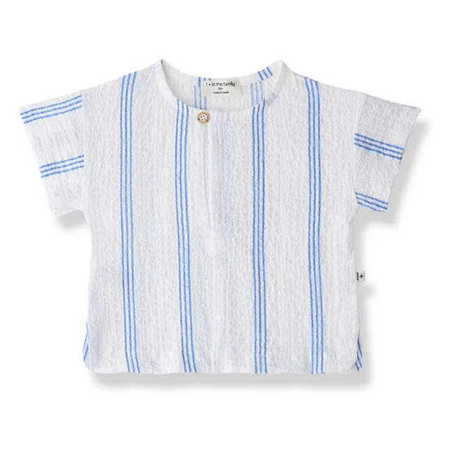 Portlligat gestreiftes T-Shirt | Hellblau