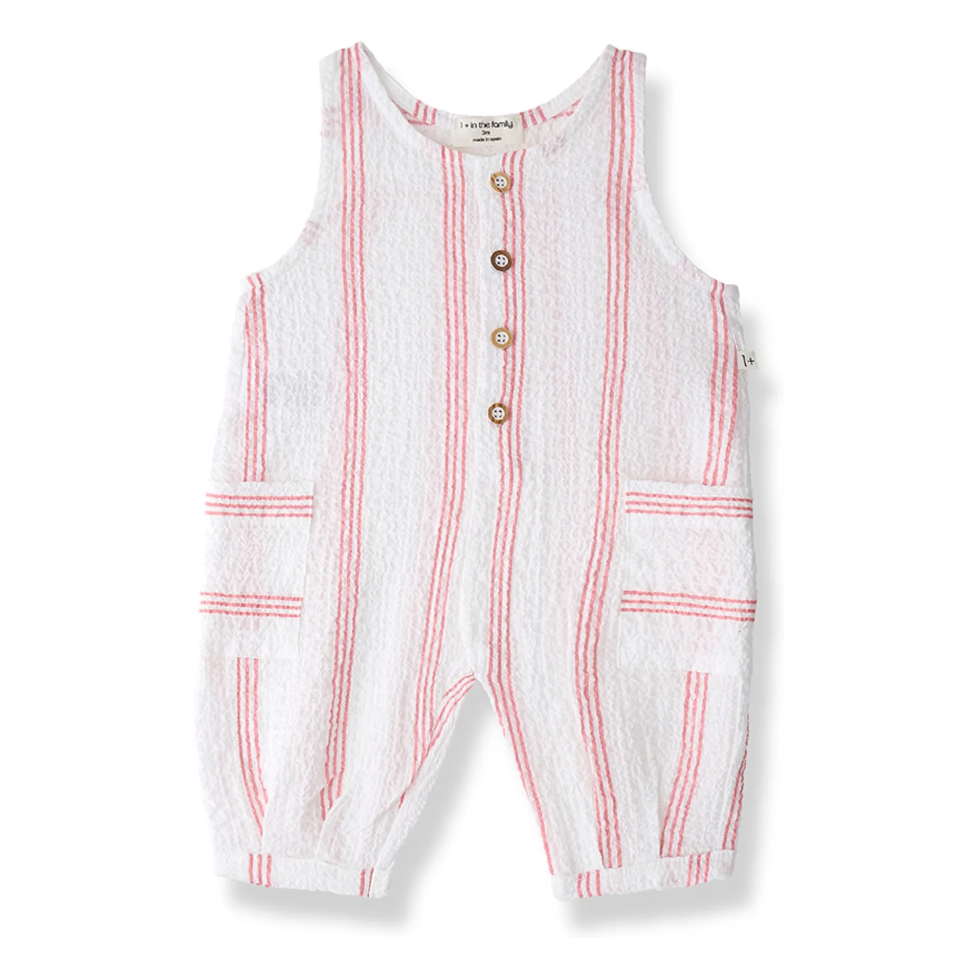 1+ In The Family Blush Montjoi Striped Jumpsuit