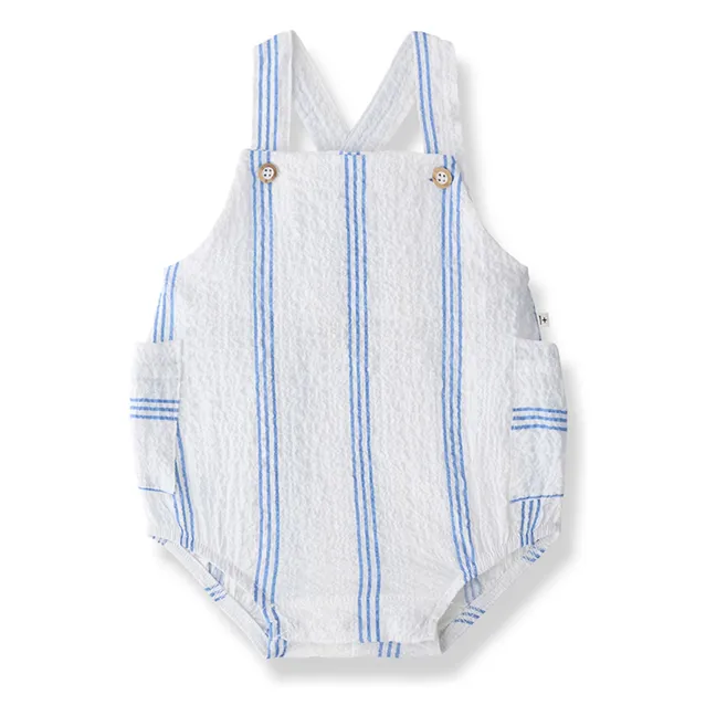 Striped Portitxol romper | Light blue
