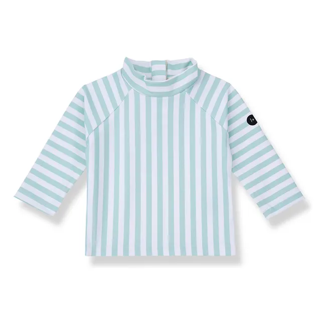 T-Shirt Anti-UV Telmo Gestreift | Mandelgrün