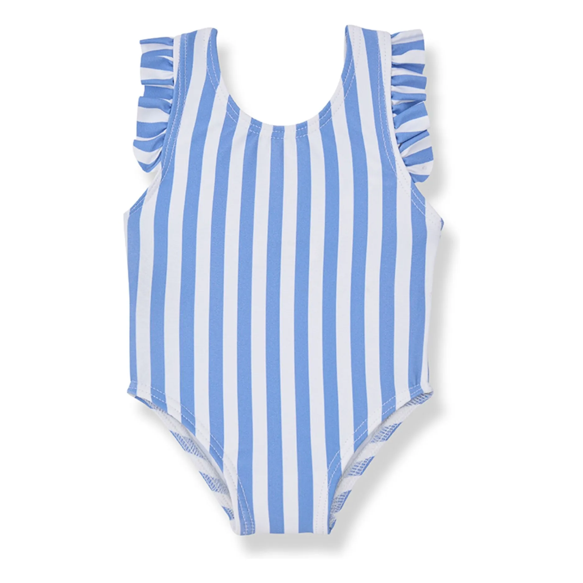 1+ In The Family Light Blue Ponsa Striped Swimsuit