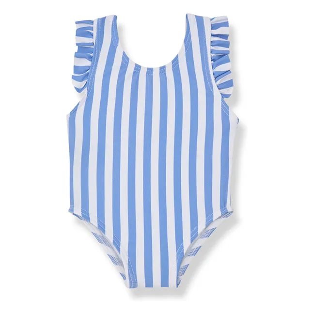 Badeanzug Ponsa Gestreift | Hellblau