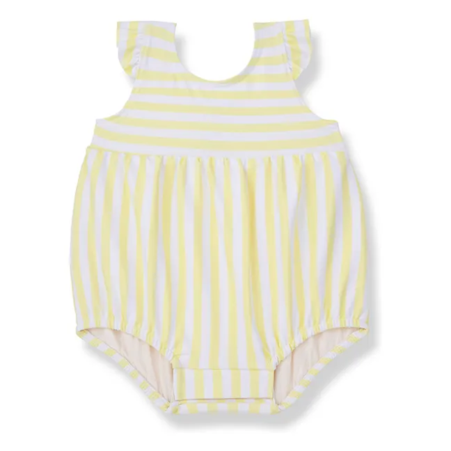 Maillot de Bain Lloseta Rayé | Jaune
