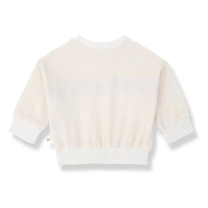 Santanyi Striped Terry Sweat Top | White- Product image n°3