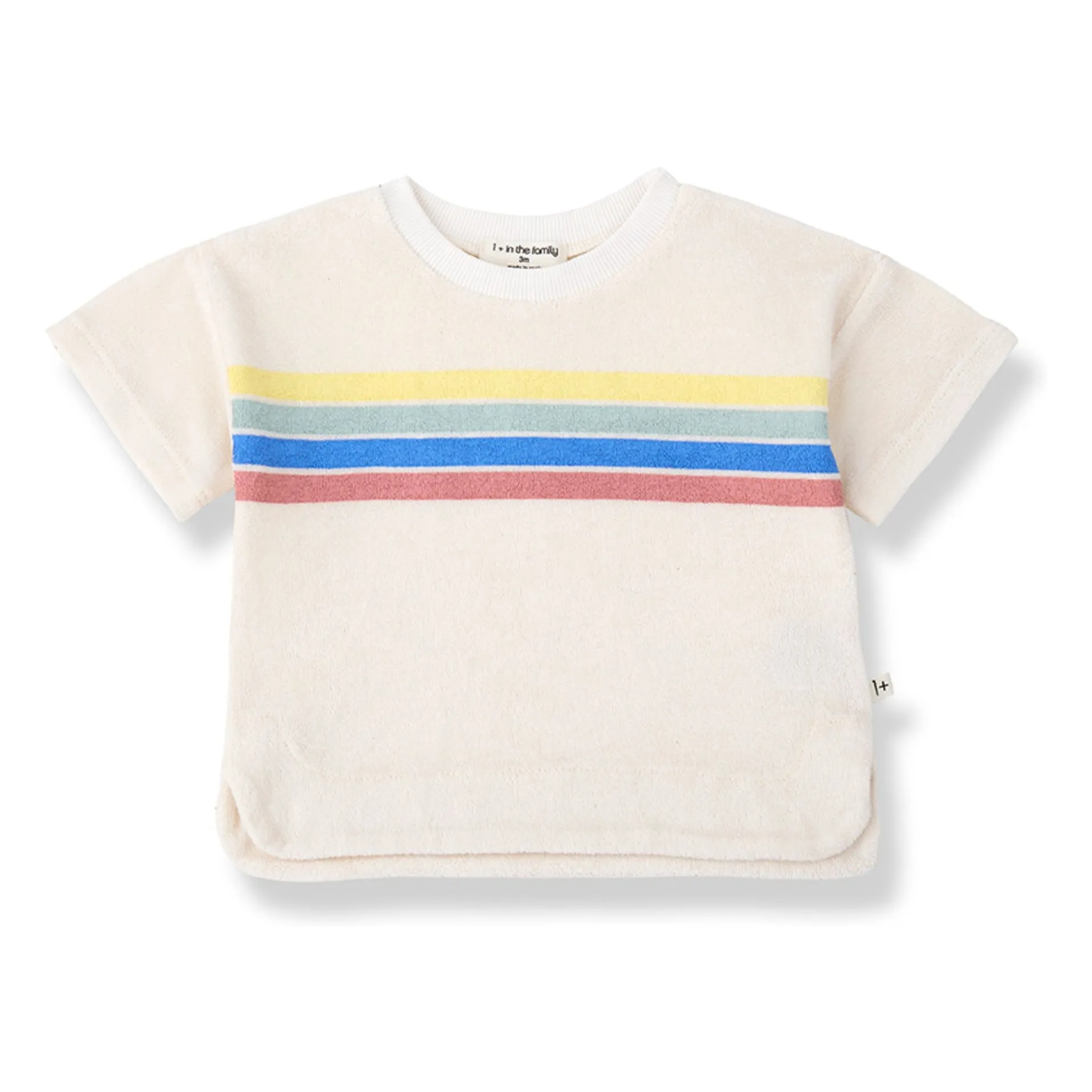 1+ In The Family White Alocs Striped Terry T-Shirt