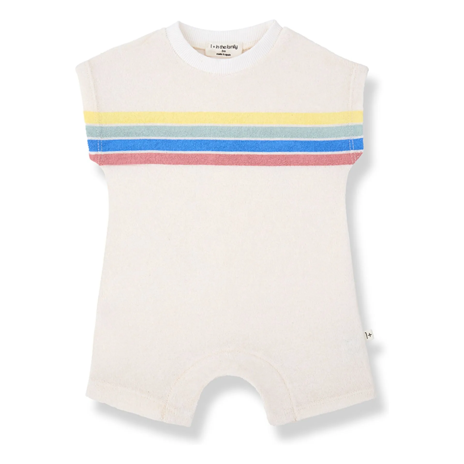 1+ In The Family White Campos Striped Playsuit