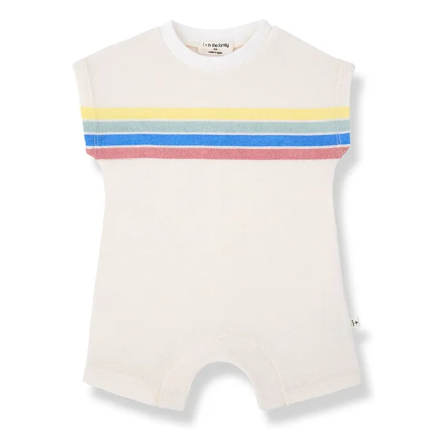 Combishort Campos Rayée | Blanc