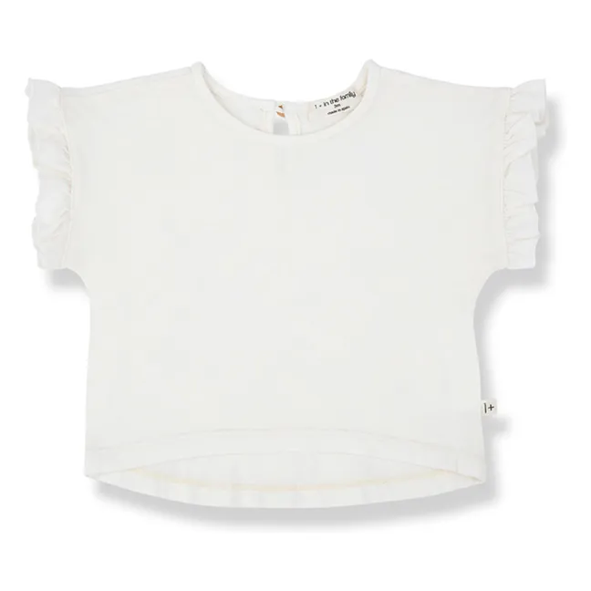 Camiseta de volantes Campanet | Blanco