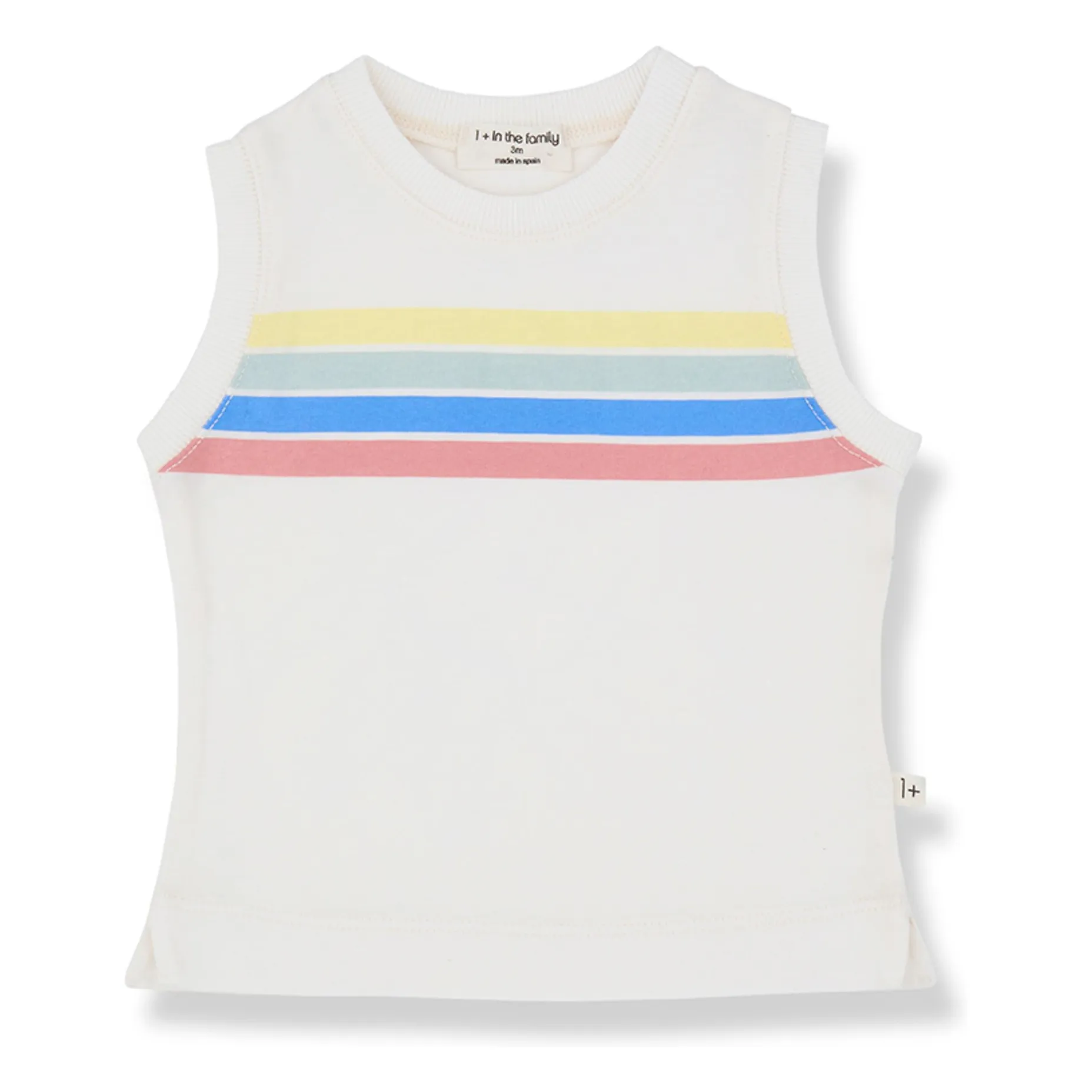 1+ In The Family White Binibeca Striped Tank Top