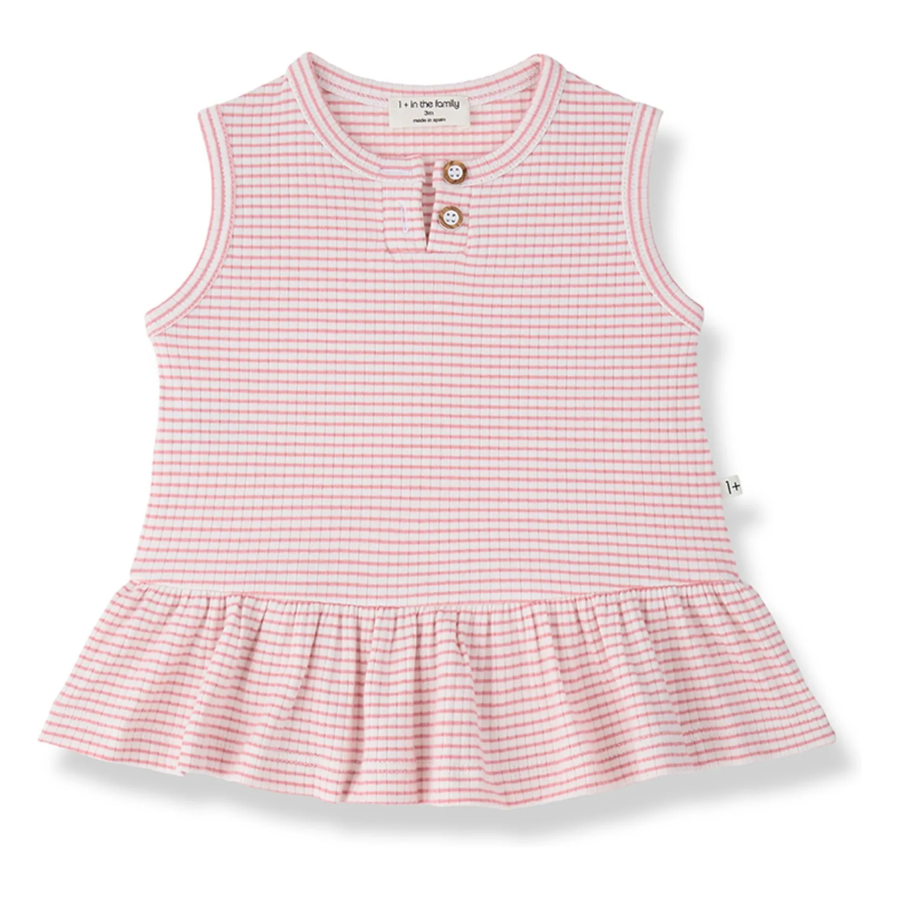 1+ In The Family Blush Striped Tamarit Ribbed Dress