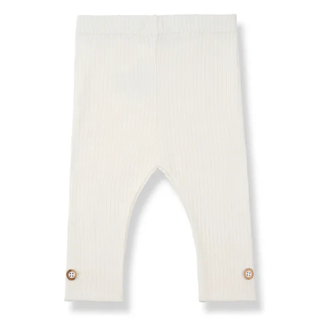 Gerippte Leggings Sina  | Weiß