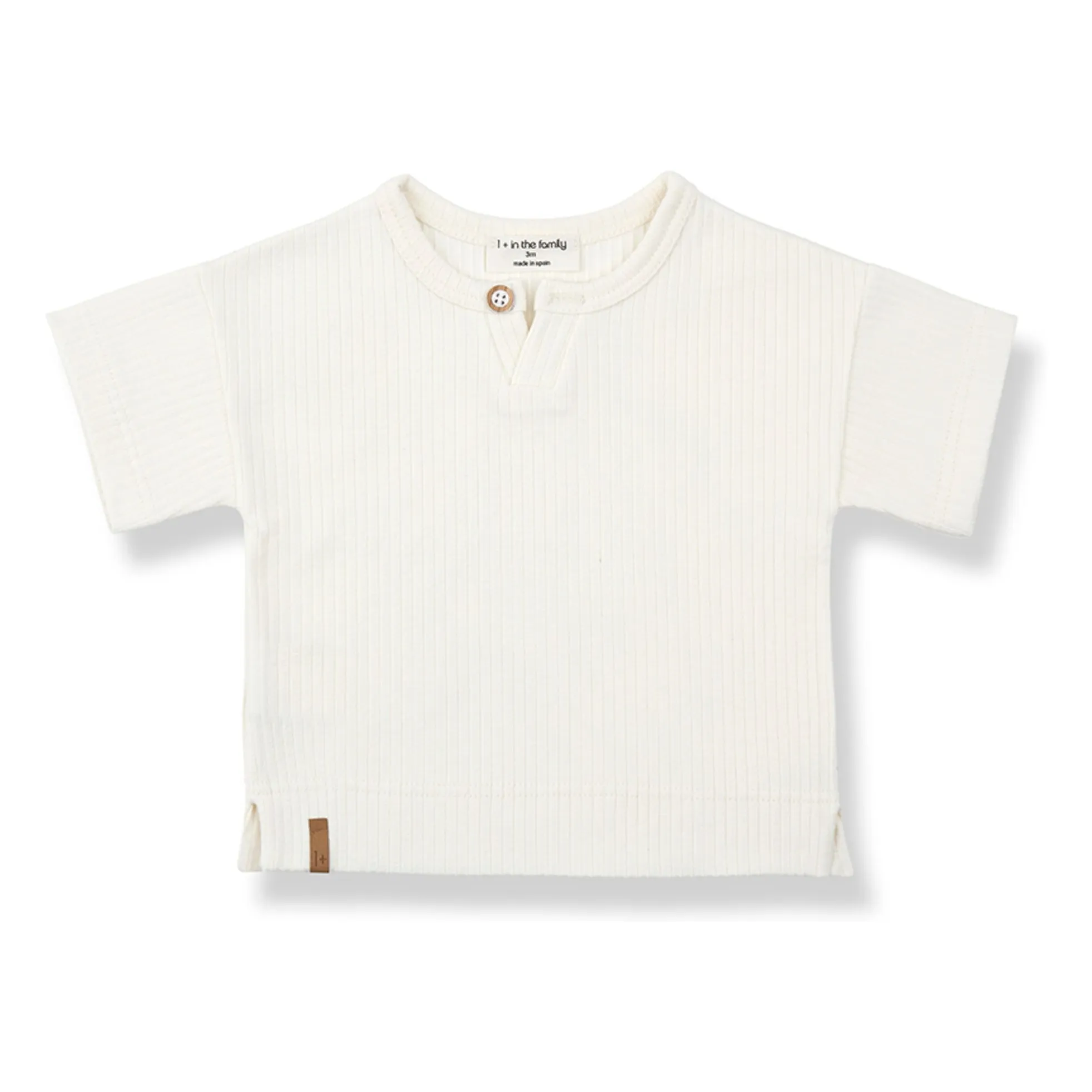 1+ In The Family White Vilanova Ribbed T-Shirt