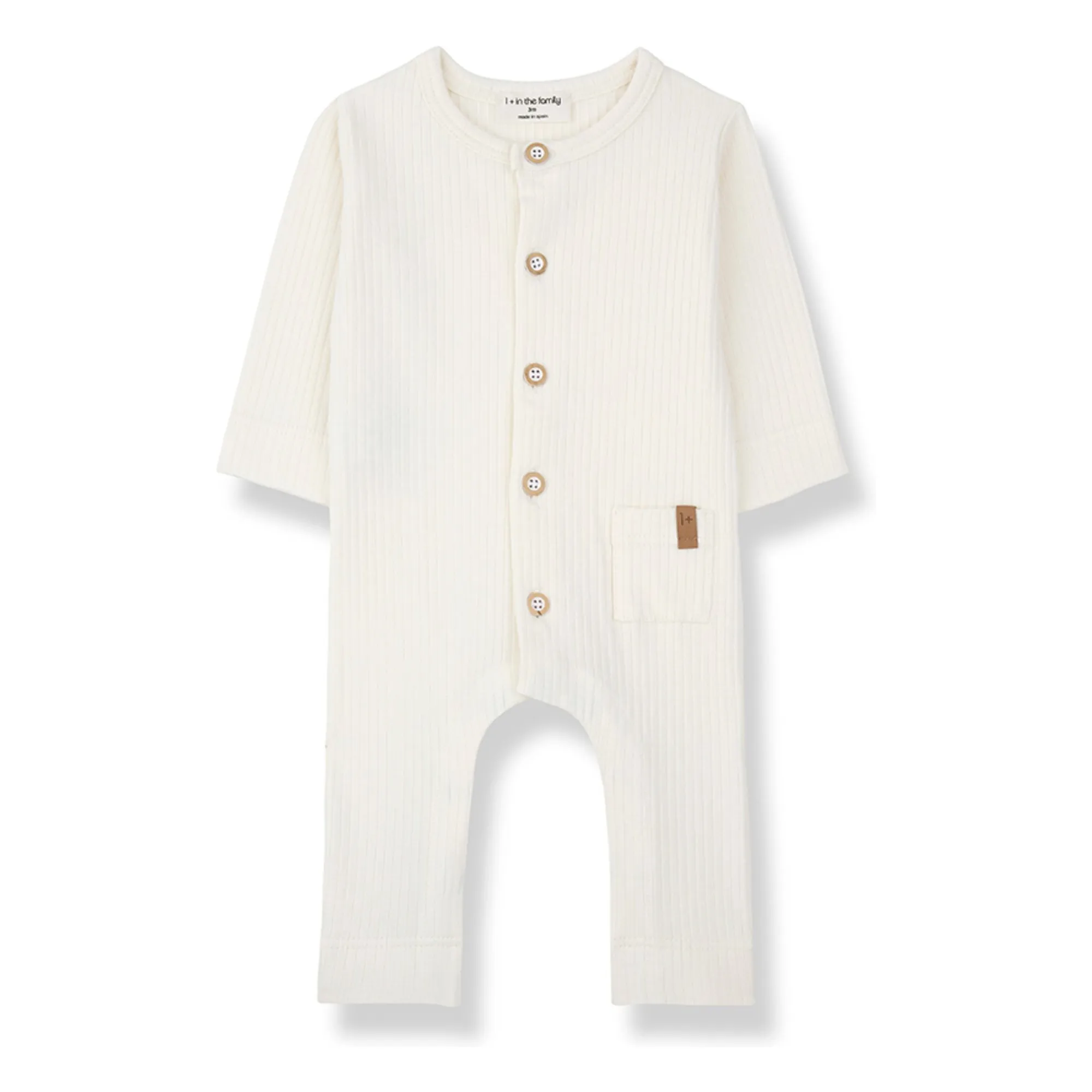 1+ In The Family White Caproig Ribbed Pyjamas
