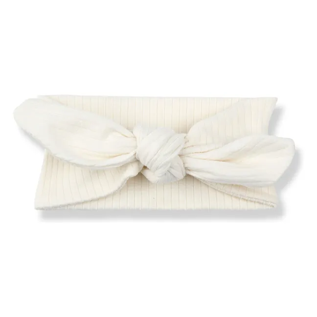 Bandeau Côtelé Ametlla Nœuds | Blanc
