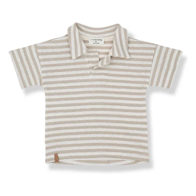 Polo de rayas Borrassa Lino | Beige