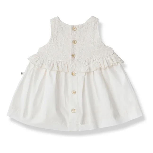 Cadaques Embroidered Dress | White