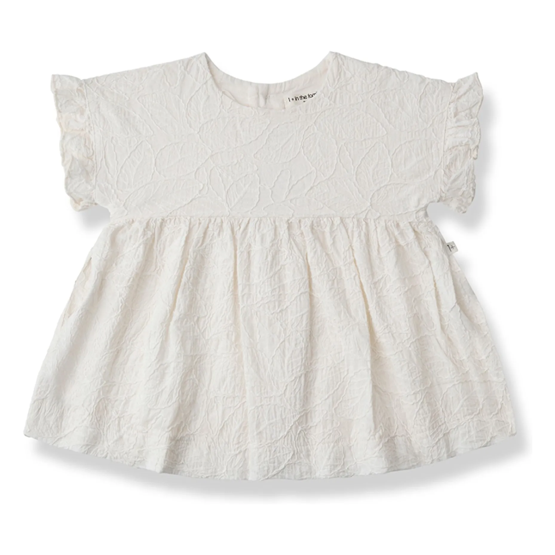 1+ In The Family White Satuna Embroidered Dress
