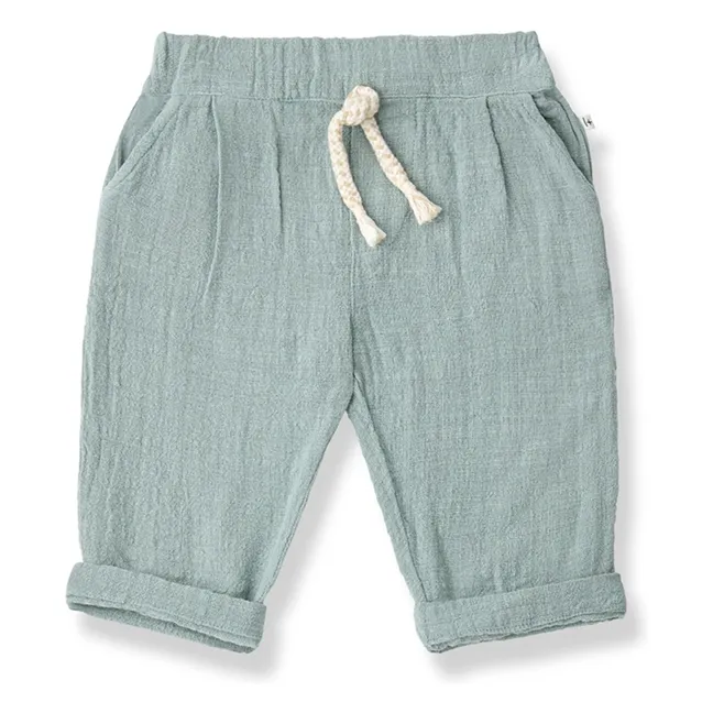 Pantalones de gasa Rupia | Verde agua