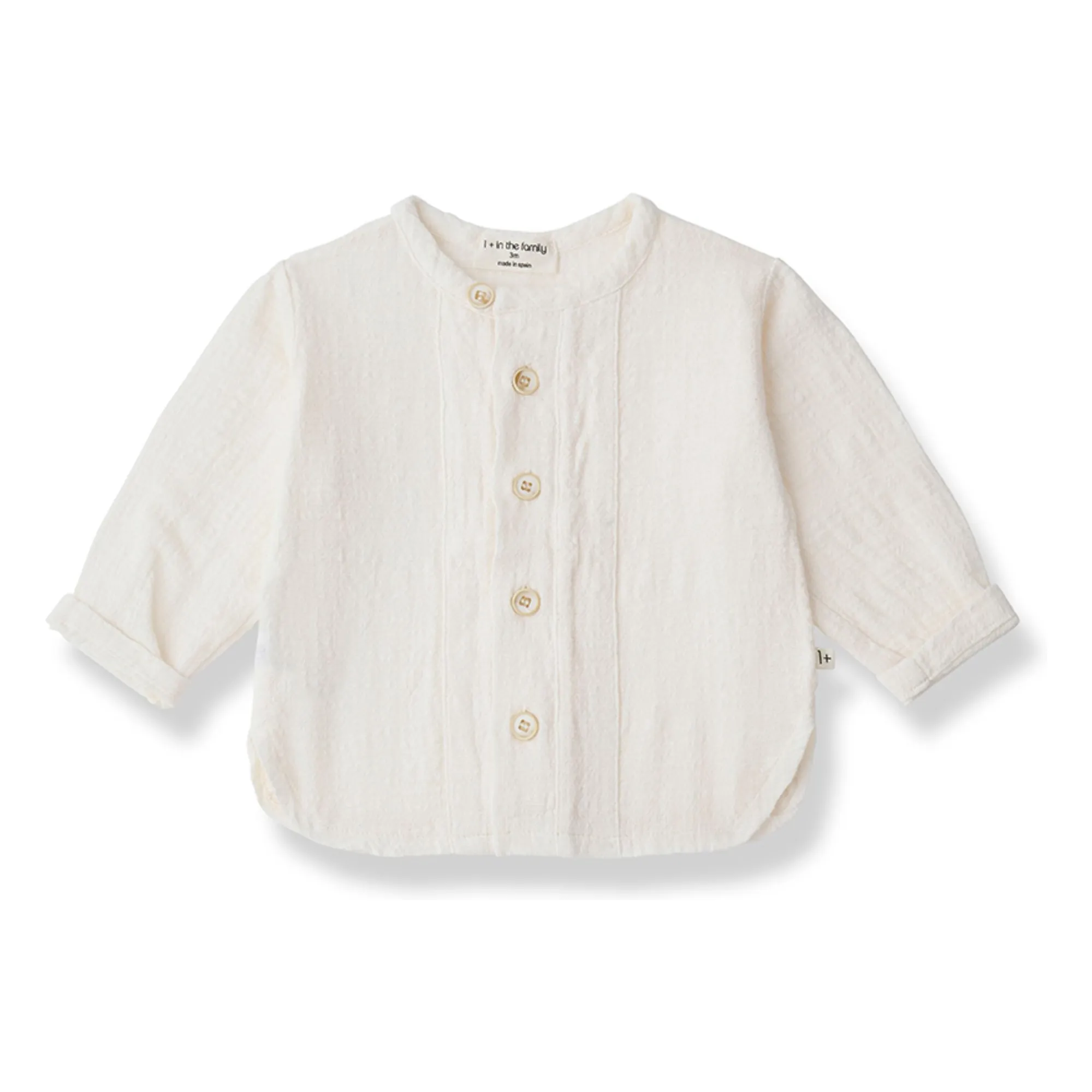 1+ In The Family White Kurta Pubol Mousseline