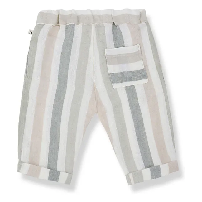 Pantalones de lino a rayas Regencos | Crudo