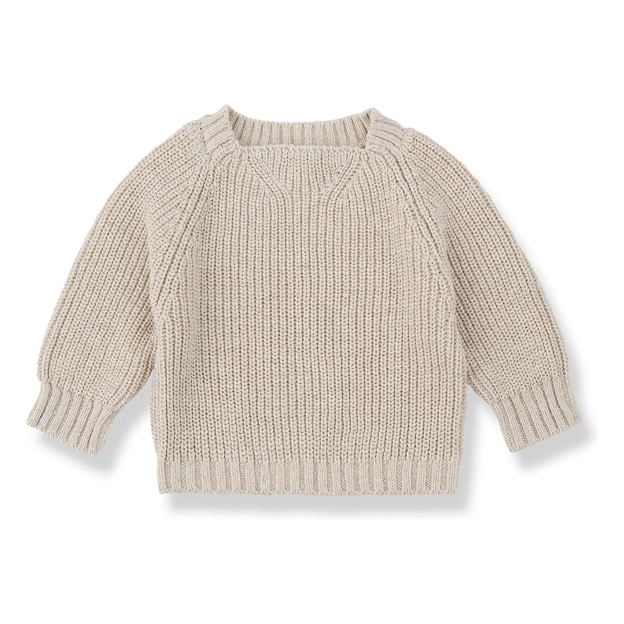 1+ In The Family Beige Mola Linen Sweater