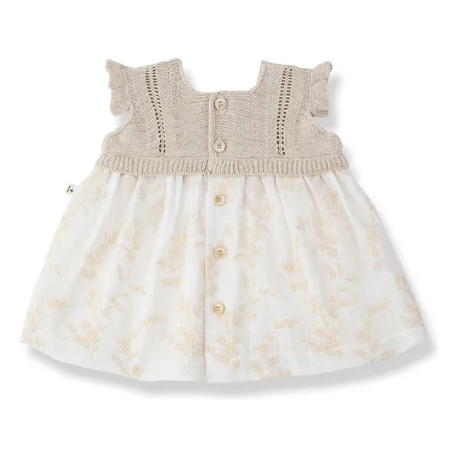 Soana Embroidered Dress | Ecru