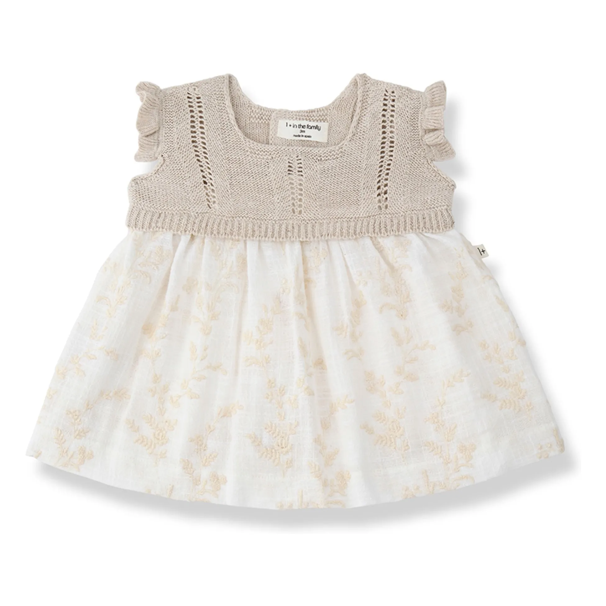 1+ In The Family Ecru Soana Embroidered Dress