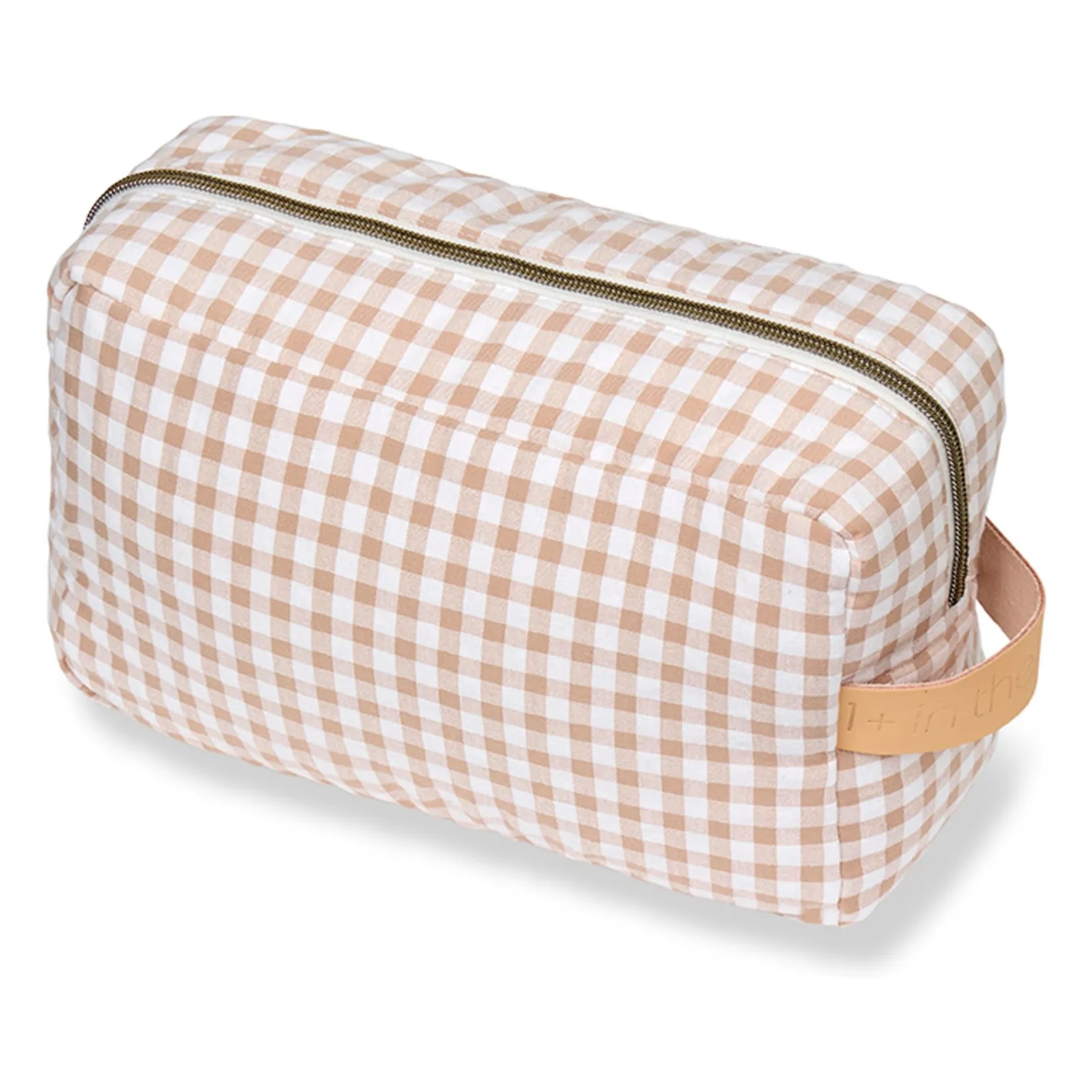 1+ In The Family Taupe Brown Vichy Toiletry Bag