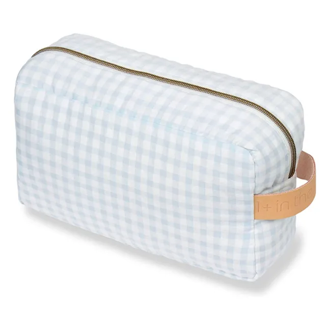 Trousse de toilette Vichy | Bleu pâle