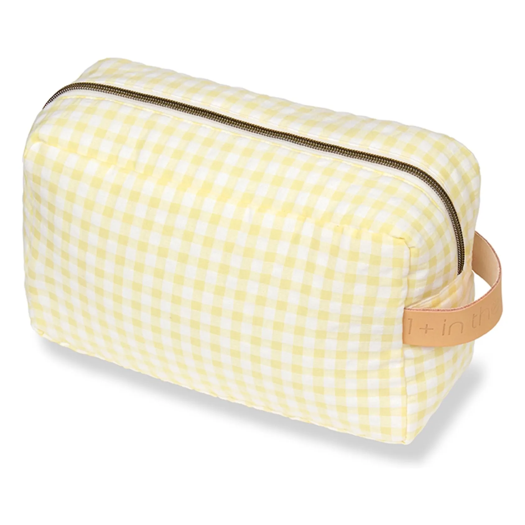 1+ In The Family Pale Yellow Vichy Toiletry Bag