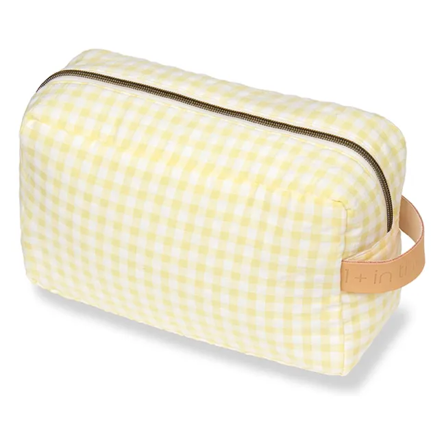 Trousse de toilette Vichy | Jaune pâle