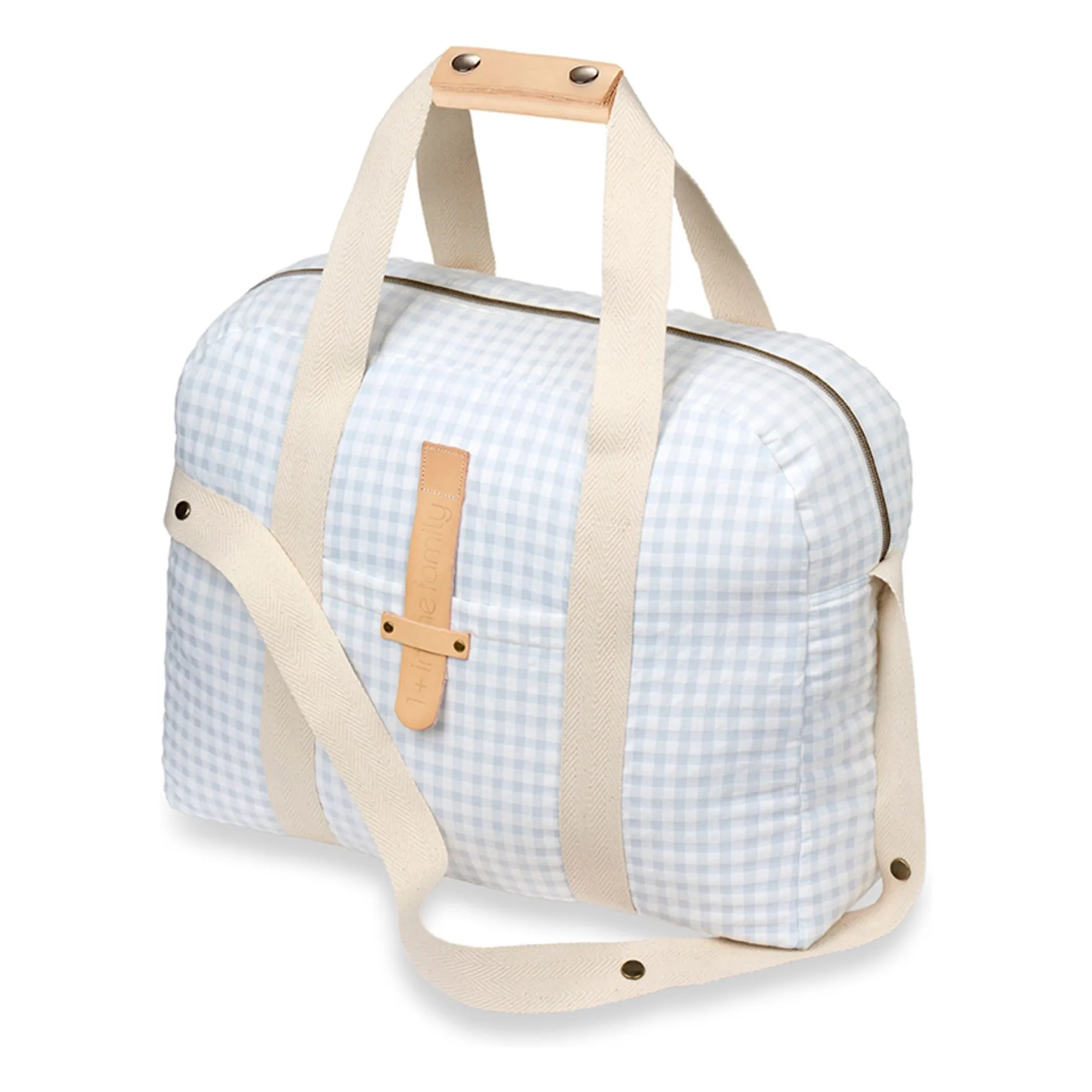 1+ In The Family Pale Blue Vichy Maternity Bag