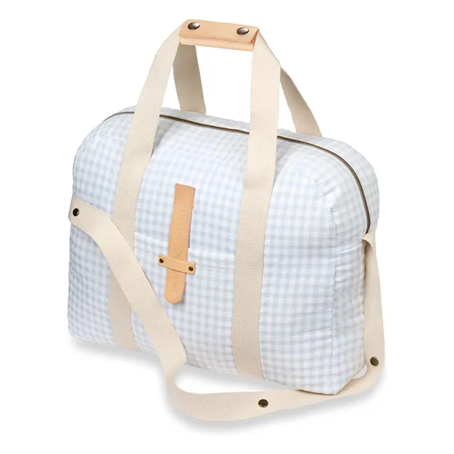 Bolsa de maternidad Vichy | Azul Pálido