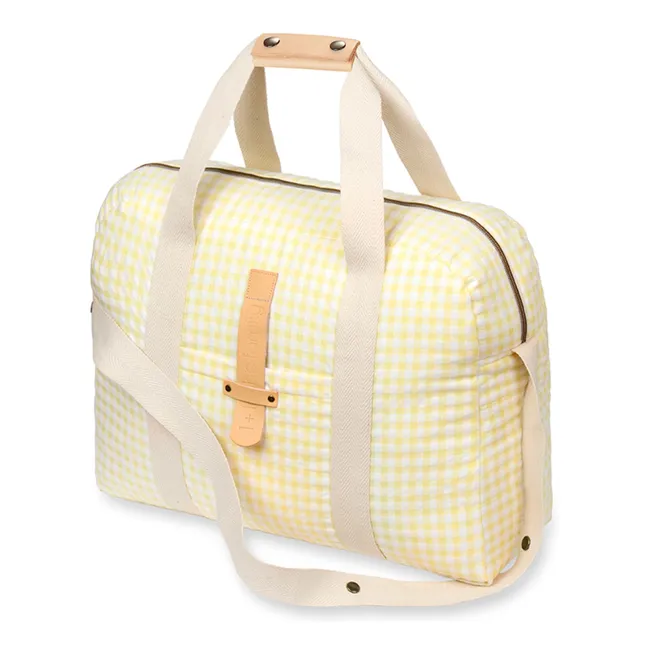 Bolsa de maternidad Vichy | Amarillo palo