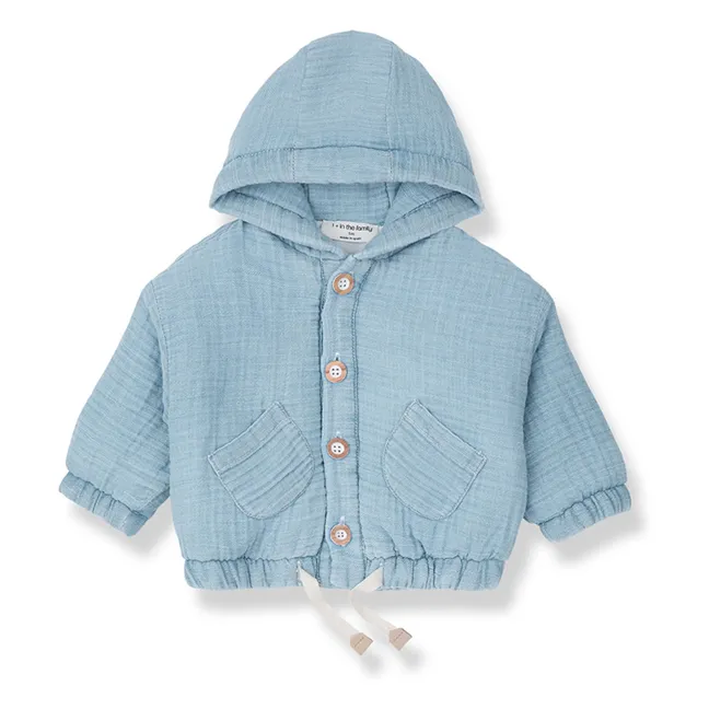 Imbros Denim Hooded Jacket | Light Blue