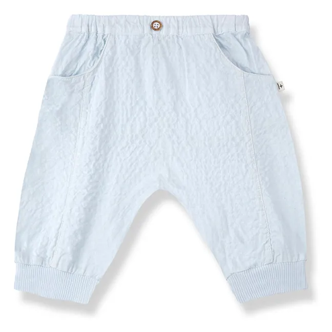 Pantalones Olimpo Seersucker | Azul Pálido