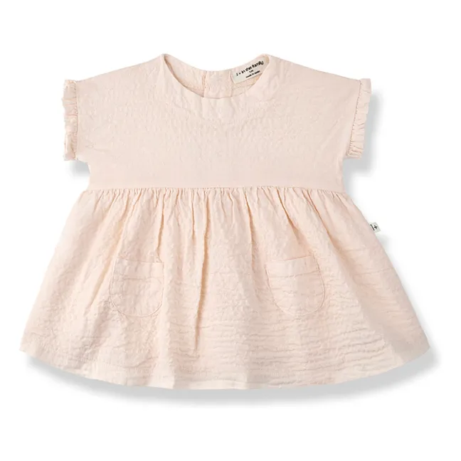 Vestido Troya Seersucker | Beige rosado