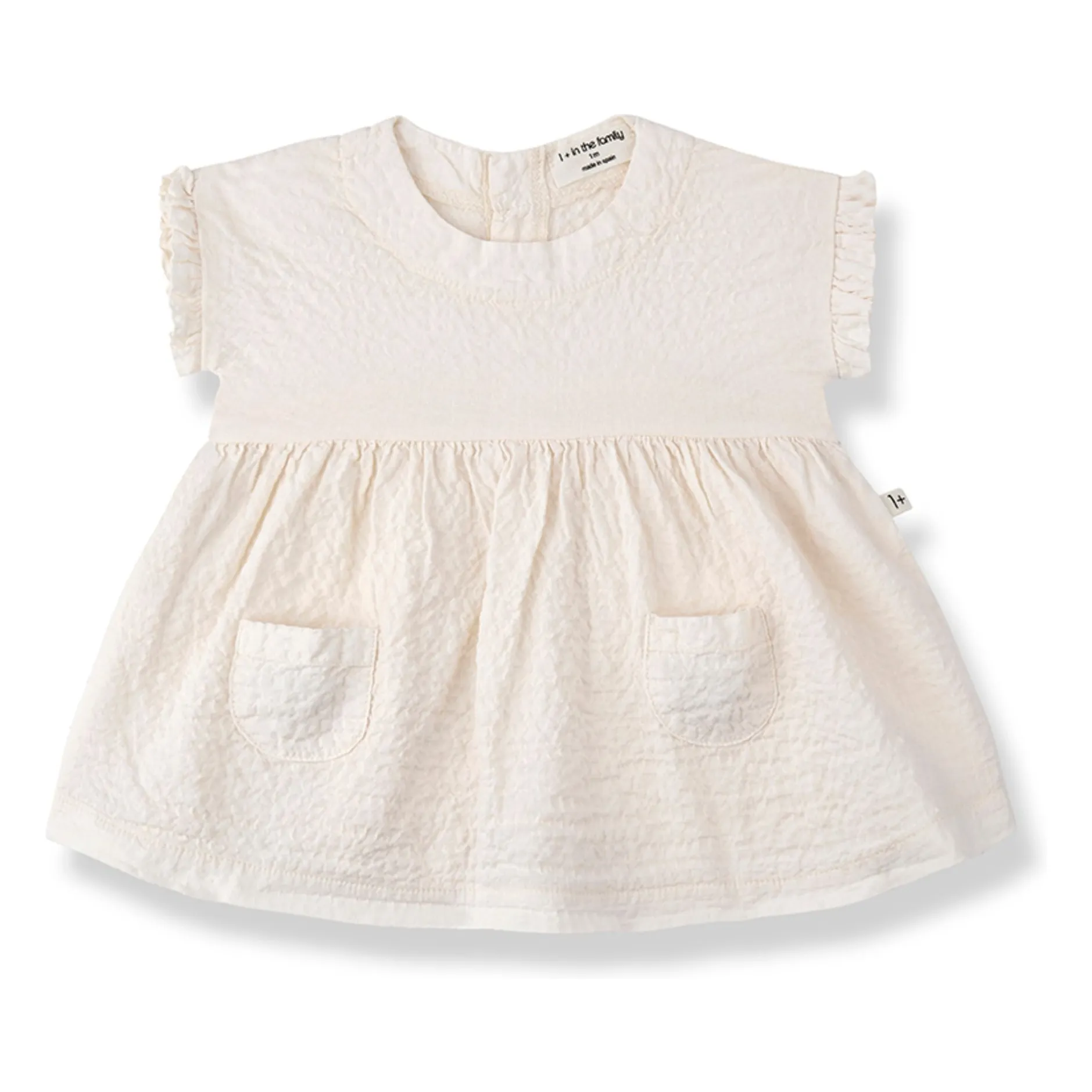 1+ In The Family Ecru Troya Seersucker Dress