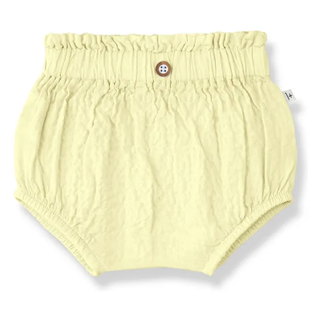 Apolonia Seersucker blouse and bloomer set | Pale yellow