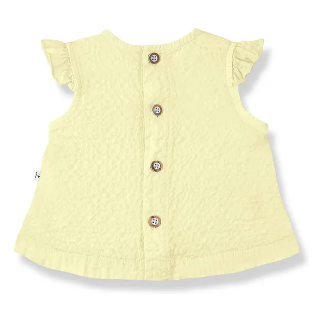 Ensemble Blouse et Bloomer Apolonia Seersucker | Jaune pâle