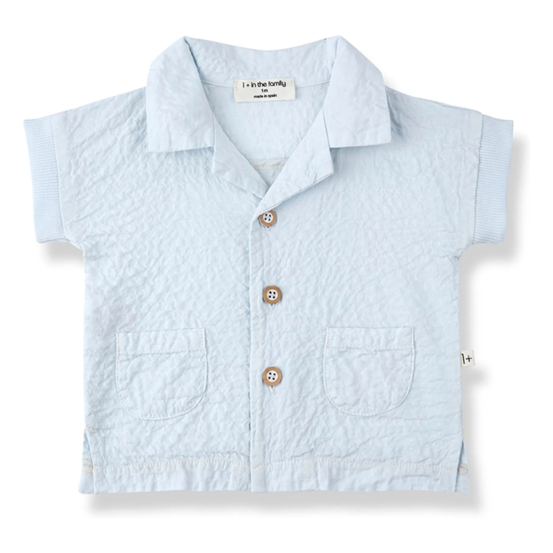 1+ In The Family Pale Blue Corinto Seersucker Shirt