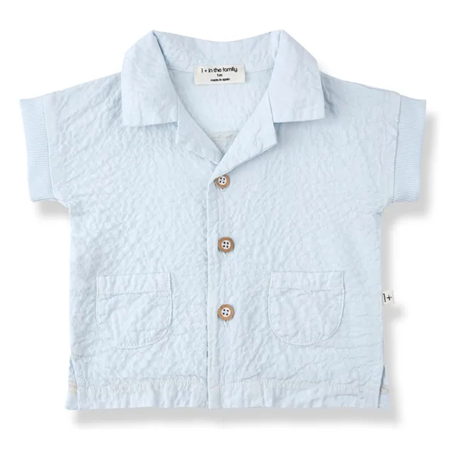 Corinto Camisa Seersucker | Azul Pálido